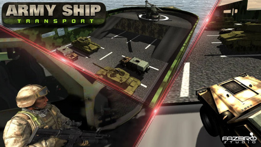 اسکرین شات بازی Army Transport Tank Ship Games 2