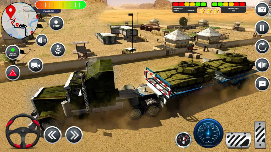 اسکرین شات بازی Army Transport Tank Ship Games 2