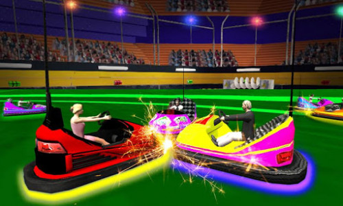 اسکرین شات برنامه Light Bumping Cars Extreme Stunts: Bumper Car Game 1