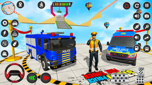 اسکرین شات بازی American Fire Truck Stunt Game 1
