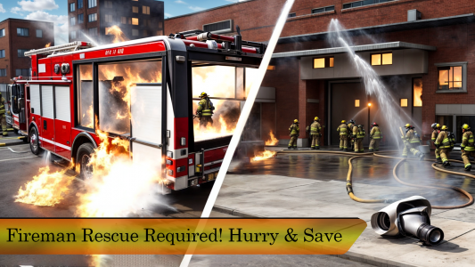 اسکرین شات 1 بازی Firefighter Fire Truck Driving