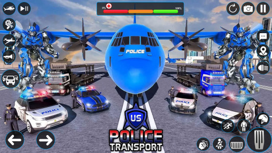 اسکرین شات بازی Police Robot Transport Games 6