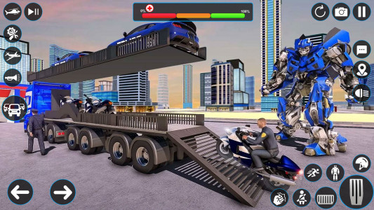 اسکرین شات بازی Police Robot Transport Games 5