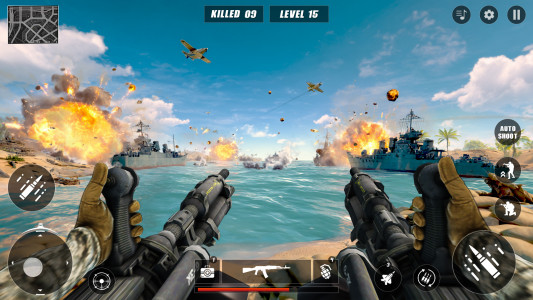 اسکرین شات 2 بازی Machine Gun Battle: War Games