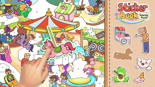اسکرین شات 7 بازی Sticker Book: Coloring Puzzle