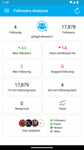 اسکرین شات برنامه Followers Analyzer for Twitter 1