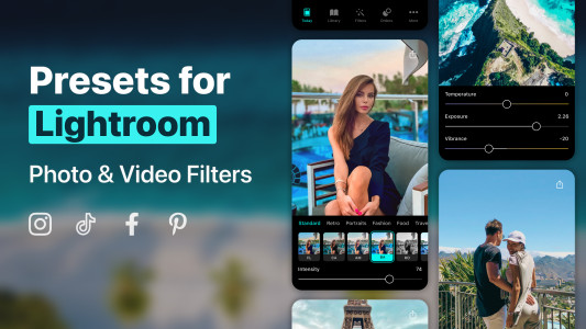 اسکرین شات 1 برنامه Presets for Lightroom — FLTR