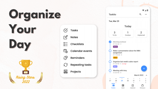 اسکرین شات برنامه Taskito: To-Do List, Planner 1