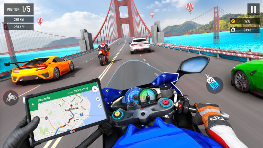 اسکرین شات بازی Moto Traffic Bike Race Game 3d 3