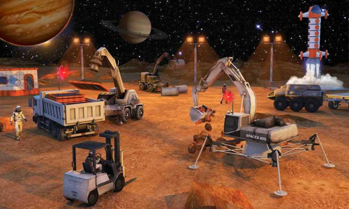 اسکرین شات بازی Space City Construction Sim 1