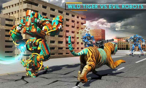 اسکرین شات بازی Robot Transforming Wild Tiger Game: Cheetah Games 4