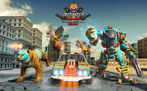 اسکرین شات بازی Robot Transforming Wild Tiger Game: Cheetah Games 8