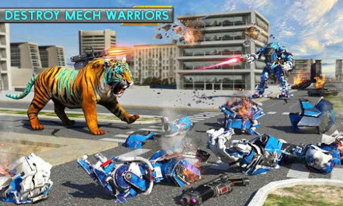 اسکرین شات بازی Robot Transforming Wild Tiger Game: Cheetah Games 5