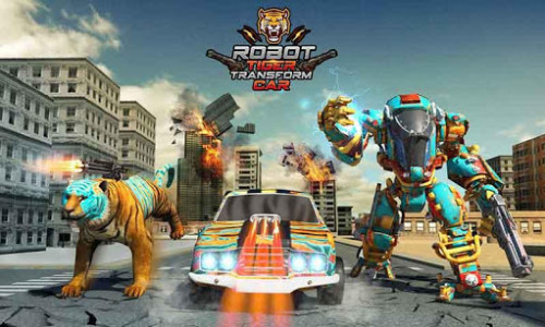 اسکرین شات بازی Robot Transforming Wild Tiger Game: Cheetah Games 3
