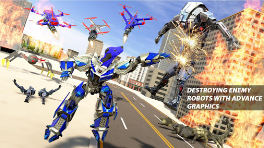 اسکرین شات بازی Dog Robot Transform: Real Drone Robot War 8