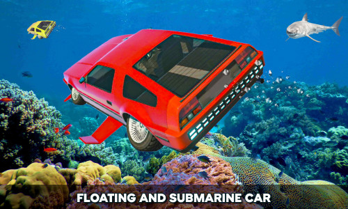 اسکرین شات بازی Floating Underwater Car Sim 3