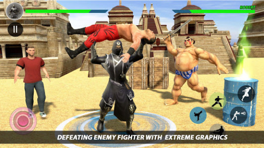 اسکرین شات برنامه Ninja Kung Fu Fight Arena: Ninja Fighting Games 3