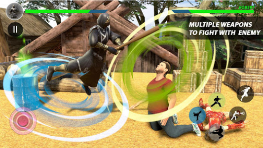 اسکرین شات برنامه Ninja Kung Fu Fight Arena: Ninja Fighting Games 2