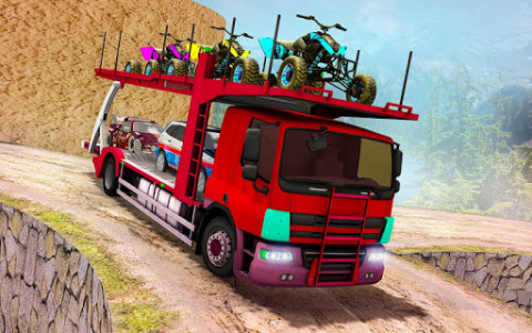 اسکرین شات برنامه US Car Transporter Trailer Truck: New Parking Game 4
