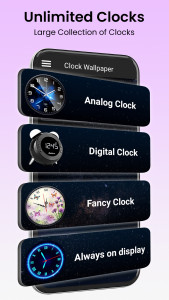 اسکرین شات برنامه Analog Clock Wallpaper App 3