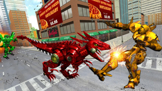 اسکرین شات برنامه Dinosaur Robot Jet Games 1