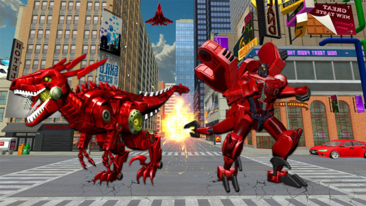 اسکرین شات برنامه Dinosaur Robot Jet Games 2