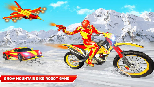 اسکرین شات بازی Snow Bike Transform Robot Game 5