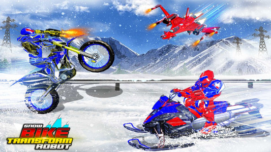 اسکرین شات بازی Snow Bike Transform Robot Game 6