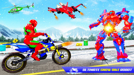 اسکرین شات بازی Snow Bike Transform Robot Game 8