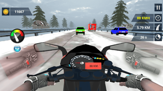 اسکرین شات بازی Traffic Motorbike Racer: Highway Rider 3D 1