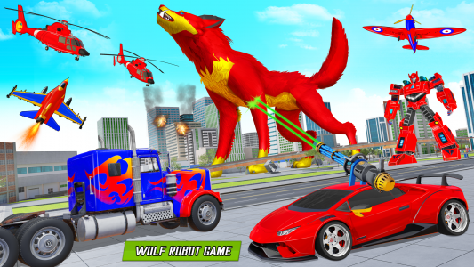 اسکرین شات 2 بازی Wolf Robot Car Transform Game