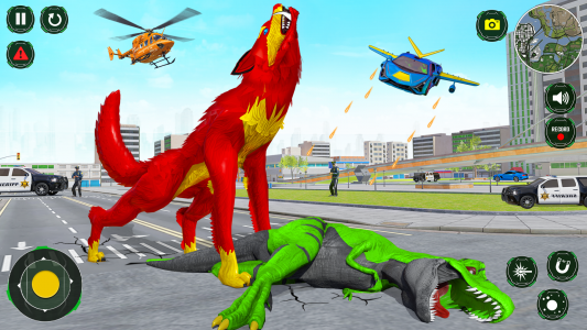 اسکرین شات 1 بازی Wolf Robot Car Transform Game