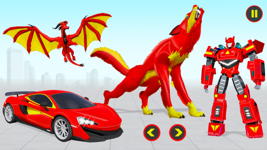 اسکرین شات بازی Wolf Robot Car Transform Game 3