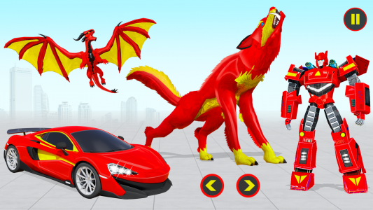 اسکرین شات 3 بازی Wolf Robot Car Transform Game
