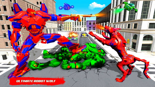 اسکرین شات بازی Wolf Robot Car Transform Game 7