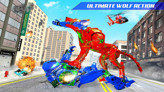 اسکرین شات بازی Wolf Robot Car Transform Game 4