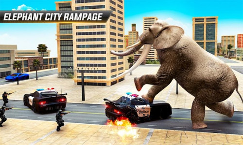 اسکرین شات برنامه Angry Elephant City Attack Animal Attack Simulator 1