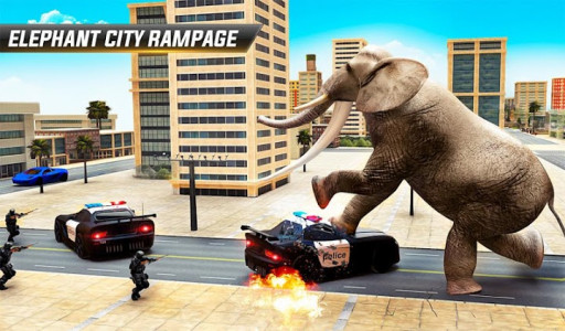 اسکرین شات برنامه Angry Elephant City Attack Animal Attack Simulator 4