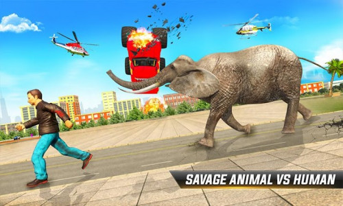 اسکرین شات برنامه Angry Elephant City Attack Animal Attack Simulator 3