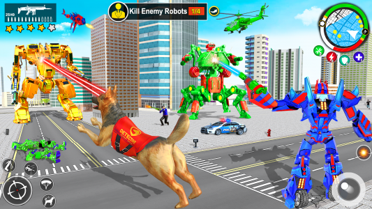 اسکرین شات بازی Ambulance Dog Robot Car Game 6