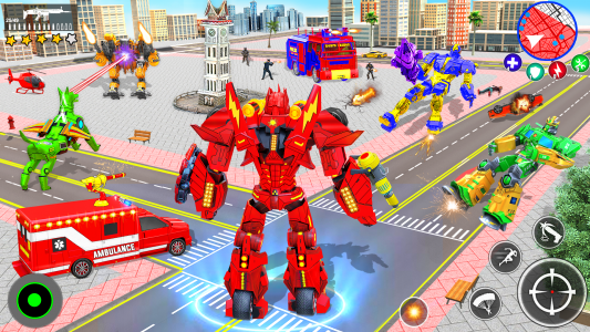 اسکرین شات بازی Ambulance Dog Robot Car Game 3