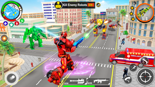 اسکرین شات بازی Ambulance Dog Robot Car Game 7