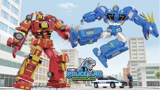 اسکرین شات 2 بازی Limo Car Dino Robot Car Game