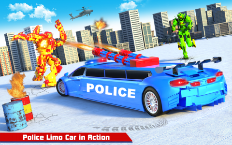 اسکرین شات بازی Limo Car Dino Robot Car Game 7