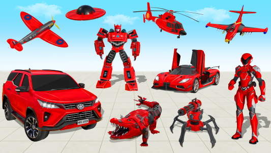 اسکرین شات برنامه Flying Prado Car Robot Game 5