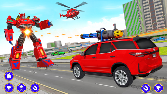 اسکرین شات برنامه Flying Prado Car Robot Game 7