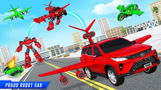 اسکرین شات برنامه Flying Prado Car Robot Game 6