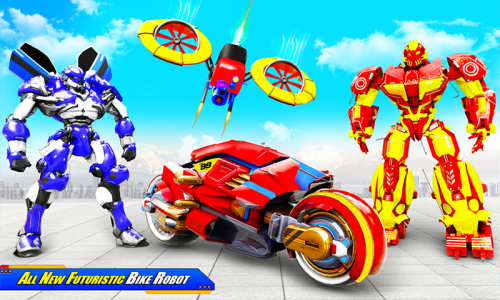 اسکرین شات برنامه Tiger Robot Moto Bike Game 4