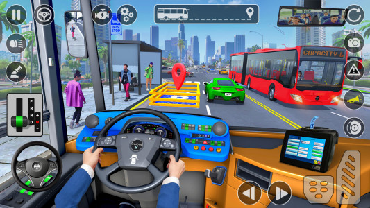 اسکرین شات برنامه City School Bus Driving Sim 3D 1