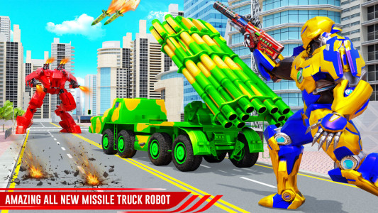 اسکرین شات برنامه Missile Truck Dino Robot Car 1
